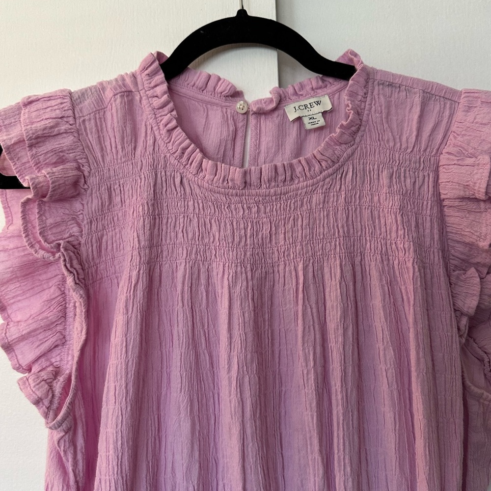 J. Crew Pink Ruffled women’s Dress size xl - Picture 3 of 8